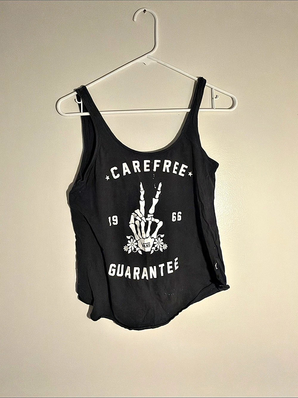 Vans Graphic Tank Top in Black & White Size XS